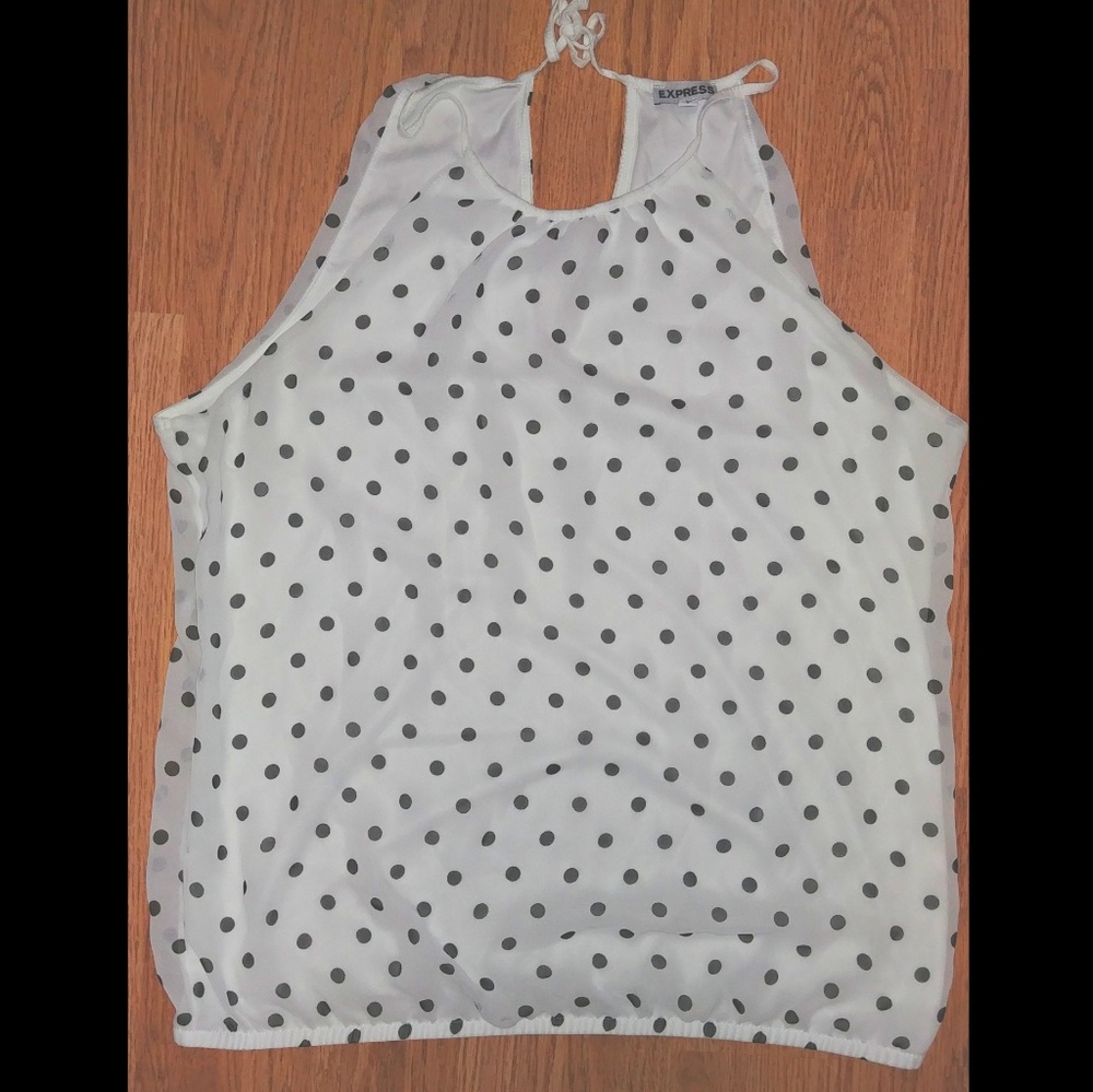 Express polkadot sleeveless blouse